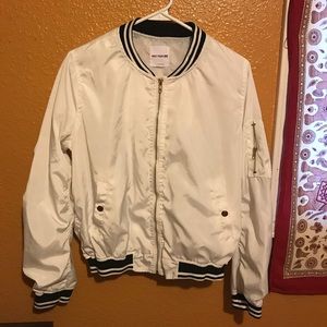 White bomber jacket